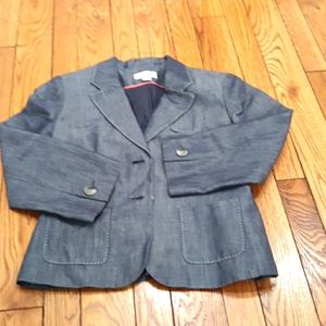 Shiny chambray blazer